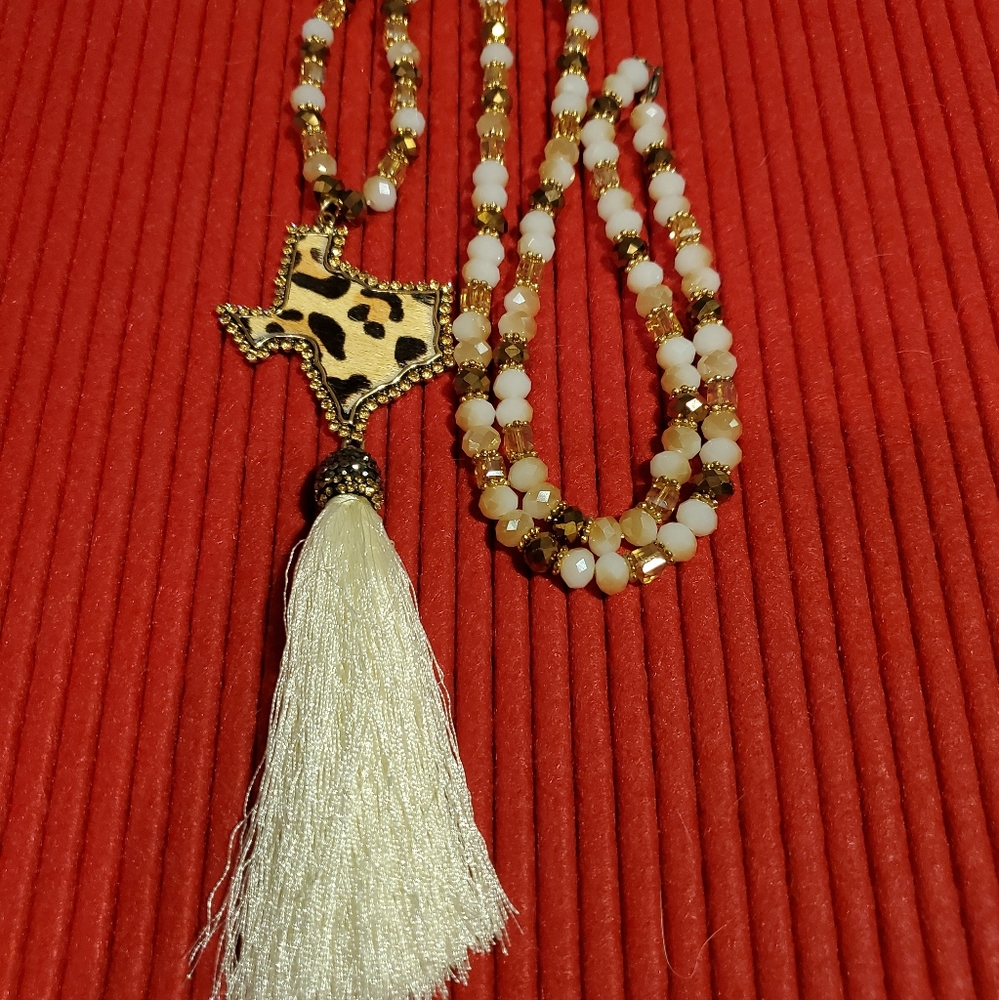 Brown Tone Texas Tassel Necklace
